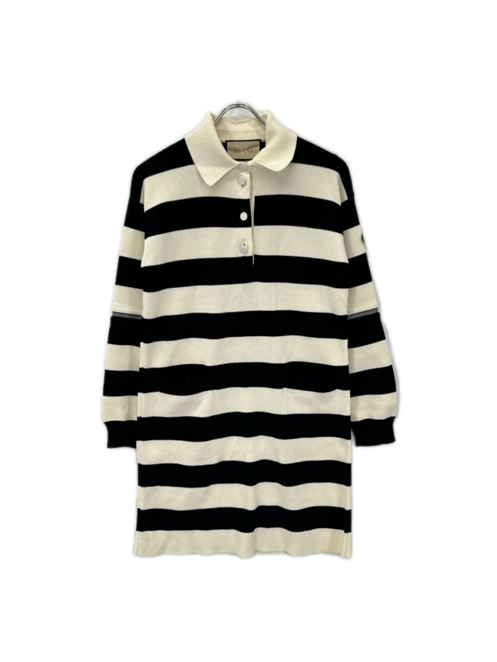 Gucci Black White Border 2-Way Dress XXS